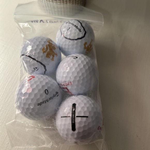 TaylorMade Distance Golf Balls Set Of 5 Used - Picture 1 of 5